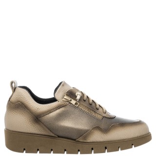 Γυναικεία Sneakers 748-24507 Δέρμα Μπεζ-Μπρονζέ MARILA