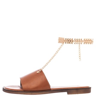 Γυναικείες Παντόφλες V96-15409 Eco-Leather Camel MISS NV