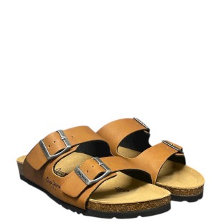 Γυναικείες Παντόφλες PLS90637-879-OBAN CLASSIC 1 W Eco-Leather Κονιάκ Pepe Jeans