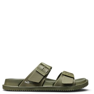 Ανδρικές Σαγιονάρες & Παντόφλες PMS700011-785-OCEAN BRAND Σιλικόνη Χακί PEPE JEANS