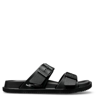 Ανδρικές Σαγιονάρες & Παντόφλες PMS700011-999-OCEAN BRAND Σιλικόνη Μαύρο PEPE JEANS