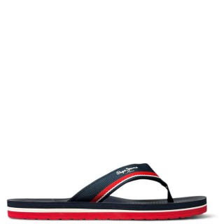 Ανδρικές Σαγιονάρες & Παντόφλες PMS700021-595-WEST BOAT Ύφασμα Μπλέ PEPE JEANS