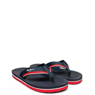 Ανδρικές Σαγιονάρες & Παντόφλες PMS700021-595-WEST BOAT Ύφασμα Μπλέ PEPE JEANS