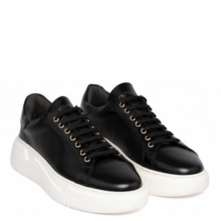 Ανδρικά Sneakers KA-922 Δέρμα Μαύρο Raymont