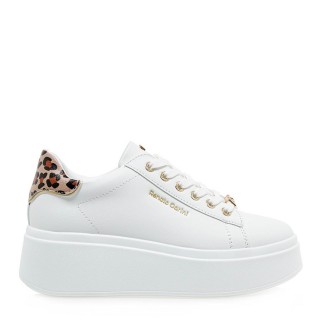 Γυναικεία Sneakers U119R158326L Eco-Leather Λευκό-Λεοπάρ Renato Garini