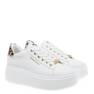 Γυναικεία Sneakers U119R158326L Eco-Leather Λευκό-Λεοπάρ Renato Garini