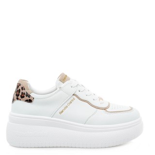 Γυναικεία Sneakers U119R577366K Eco-Leather Λευκό-Λεοπάρ Renato Garini