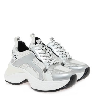 Γυναικεία Sneakers V119R7453480 Ύφασμα-Eco-Leather Λευκό-Ασημί RENATO GARINI Γυναικεία Sneakers V119R7453480 Ύφασμα-Eco-Leather Λευκό-Ασημί RENATO GARINI