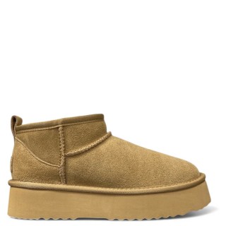 Γυναικεία Μποτάκια V332E8032416 Δέρμα Καστόρι Camel RENATO GARINI