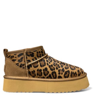 Γυναικεία Μποτάκια V332E8032869 Δέρμα Pony Skin Λεοπάρ RENATO GARINI