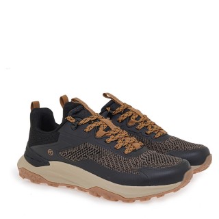 Ανδρικά Sneakers V565V16528R7 Ύφασμα-Αδιάβροχο Καουτσούκ Μαύρο-Πούρο Renato Garini
