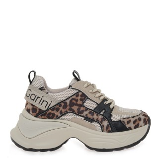 Γυναικεία Sneakers W119R2453F42 Ύφασμα-Eco-Suede Μπεζ-Λεοπάρ RENATO GARINI