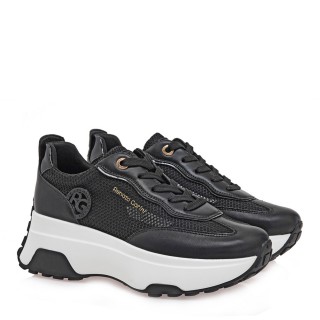 Γυναικεία Sneakers W119R53434W5 Eco-Leather-Δίχτυ Μαύρο RENATO GARINI