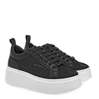 Γυναικεία Sneakers W119R61539E0 Ύφασμα Φιλτιρέ Μαύρο RENATO GARINI