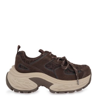 Γυναικεία Sneakers X103R01241N7 Δέρμα Καστόρι Καφέ-Λεοπάρ RENATO GARINI