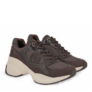 Γυναικεία Sneakers X119R6513501 Ύφασμα-Eco-Leather Καφέ RENATO GARINI
