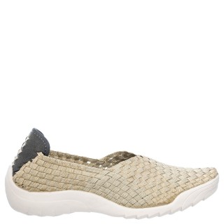Γυναικεία Sneakers 906-24001 Ελαστικό Ύφασμα Χρυσό ROCK SPRING