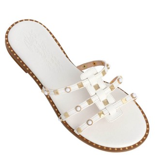 Γυναικείες Παντόφλες 24-407 Eco-Leather Λευκό SANTE