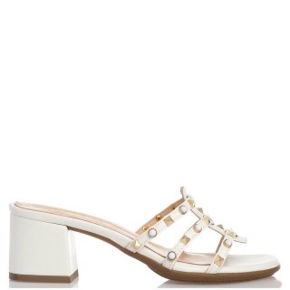 Γυναικεία Mules 24-417 Eco-Leather Λευκό Sante