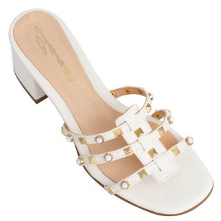 Γυναικεία Mules 24-417 Eco-Leather Λευκό Sante