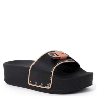 Γυναικείες Παντόφλες SHF31182-Pescura Moon Wedge Καουτσούκ Μαύρο SCHOLL