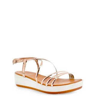 Γυναικείες Πλατφόρμες Q468D987212G Μεταλικό Eco-Leather Ροζ Χρυσό SEVEN