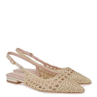 Γυναικείες Μπαλαρίνες U420A1991L46 Eco-Leather Πλατίνα SEVEN