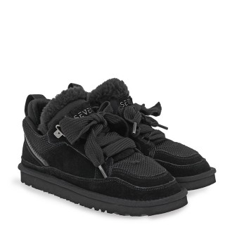 Γυναικεία Sneakers V139W2252004 Δέρμα Καστόρι Μαύρο SEVEN