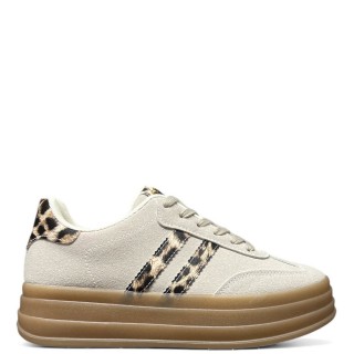 Γυναικεία Sneakers V169Q0012N11 Eco-Suede Μπεζ SEVEN