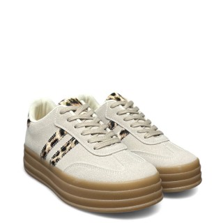 Γυναικεία Sneakers V169Q0012N11 Eco-Suede Μπεζ SEVEN