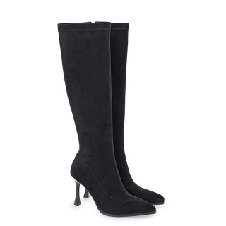 Γυναικείες Μπότες V227E7525004 Ελαστικό Eco-Suede Μαύρο SEVEN