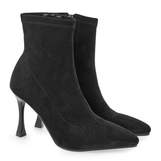 Γυναικεία Μποτάκια V327E7515004 Ελαστικό Eco-Suede Μαύρο SEVEN