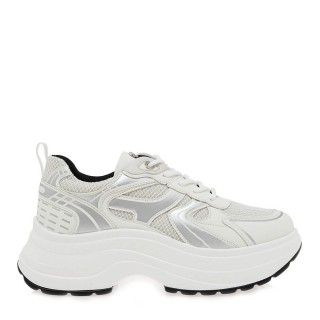 Γυναικεία Sneakers W119R7413Q79 Eco-Leather Λευκό-Ασημί SEVEN