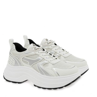 Γυναικεία Sneakers W119R7413Q79 Eco-Leather Λευκό-Ασημί SEVEN