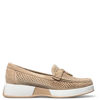 Γυναικεία Μοκασίνια & Loafers W179X6952585 Eco-Suede Μπεζ SEVEN