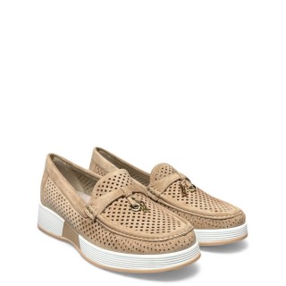 Γυναικεία Μοκασίνια & Loafers W179X6952585 Eco-Suede Μπεζ SEVEN
