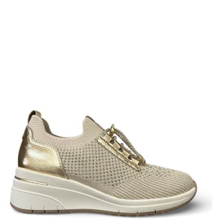 Γυναικεία Sneakers W199F7923Z36 Ελαστικό Ύφασμα Πλατίνα SEVEN