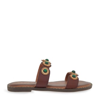 Γυναικείες Παντόφλες W439W02316Y9 Eco-Leather Καφέ SEVEN