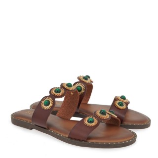 Γυναικείες Παντόφλες W439W02316Y9 Eco-Leather Καφέ SEVEN