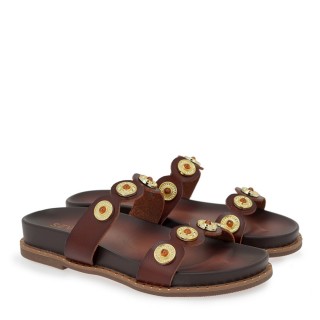 Γυναικείες Παντόφλες W439W5052501 Eco-Leather Καφέ SEVEN