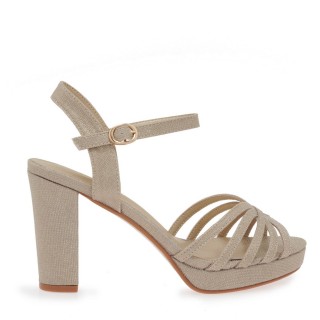 Γυναικεία Πέδιλα W47001455J34 Eco-Leather-Glitter Χρυσό SEVEN