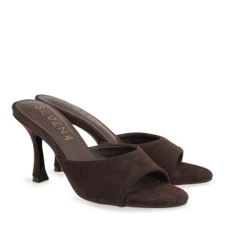 Γυναικεία Πέδιλα W485L3715504 Eco-Suede Καφέ SEVEN