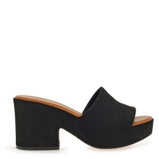 Γυναικεία Mules W485L8814004 Eco-Suede Μαύρο SEVEN