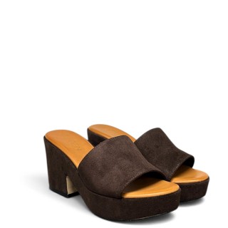 Γυναικεία Mules W485L8814504 Eco-Suede Καφέ SEVEN