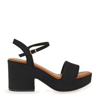 Γυναικεία Πέδιλα W485L8824004 Eco-Suede Μαύρο SEVEN