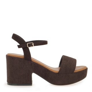Γυναικεία Πέδιλα W485L8824504 Eco-Suede Καφέ SEVEN