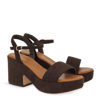 Γυναικεία Πέδιλα W485L8824504 Eco-Suede Καφέ SEVEN