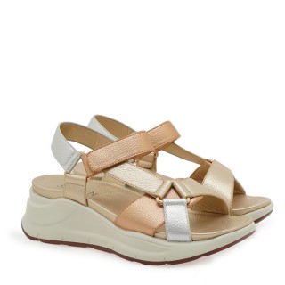 Γυναικείες Πλατφόρμες W489Q13332Y3 Eco-Leather Ασημί-Ροζ Χρυσό-Πλατίνα SEVEN