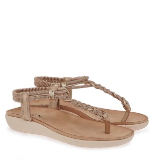 Γυναικεία Πέδιλα W489Q252237M Eco-Leather-Στράς Ροζ Χρυσό SEVEN
