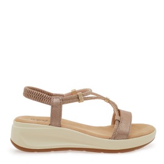 Γυναικείες Πλατφόρμες W489Q512306E Eco-Leather-Στράς-Μακραμέ Nude SEVEN